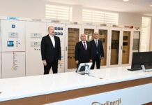 İlham Əliyev Xankəndi şəhərində “AzərEnerji” ASC-nin 110/35/10 kV-luq “Xankəndi-1” elektrik yarımstansiyasının açılışında iştirak edib